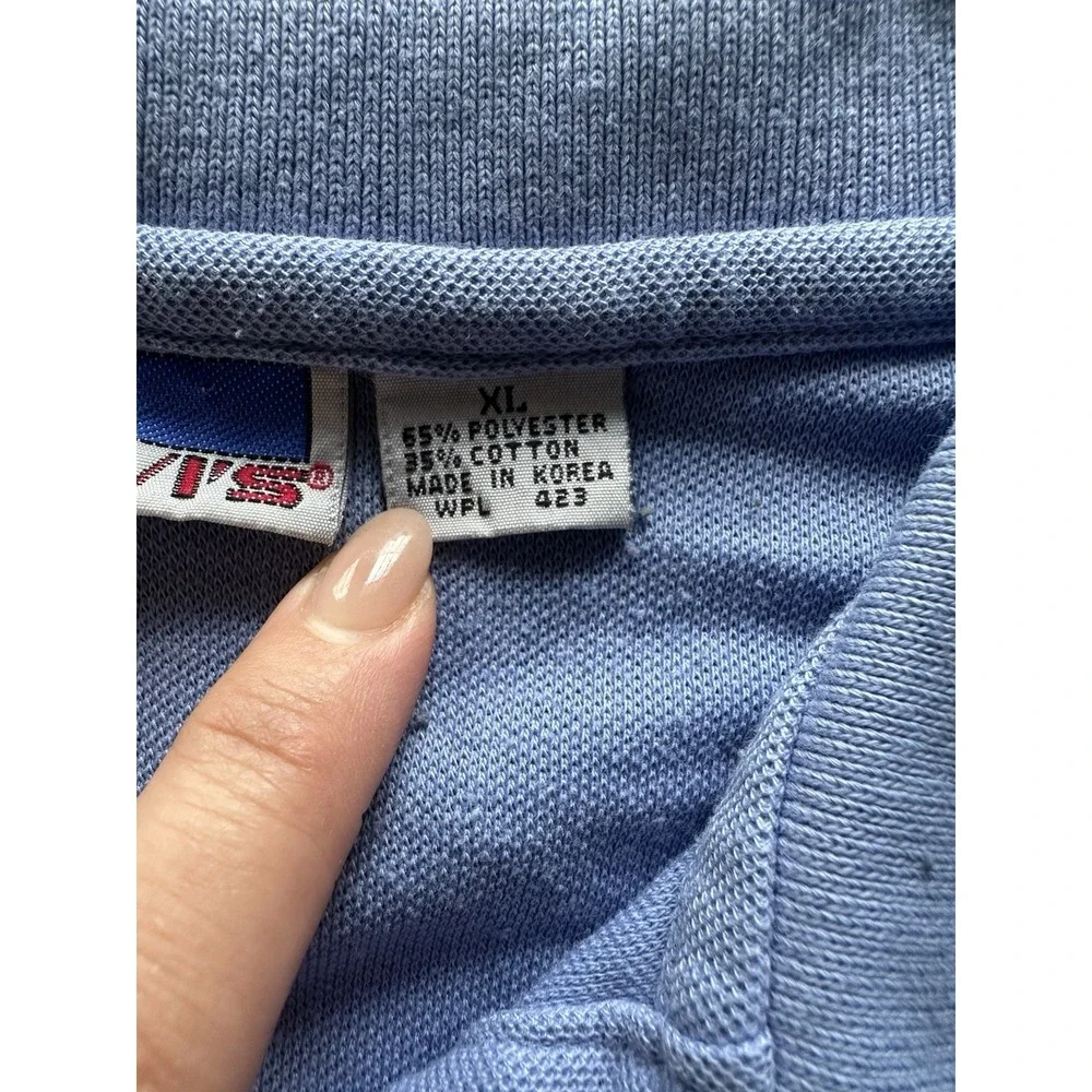 Vintage 90s LEVIS Men's Polo. Short Sleeve. Periwinkle. Size XL‎